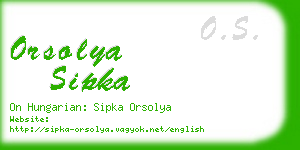 orsolya sipka business card